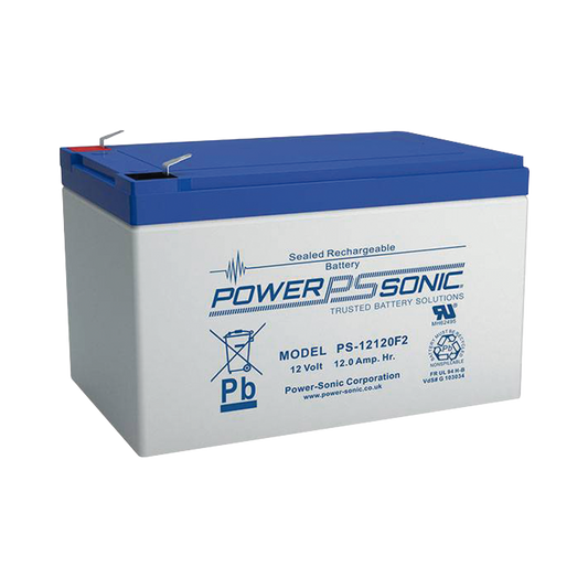 Batería 12V Recargable, 12AH, Para Respaldo, Tecnologías AGM/VRLA, 5 Años Vida Útil, Terminales tipo F2, Reconocida UL , Sin Mantenimiento, Sin Derrames