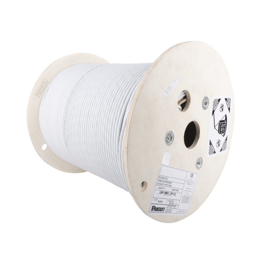 Bobina de Cable Blindado S/FTP de 4 Pares, Cat7, Inmune a Ruido e Interferencias, LSZH (Bajo Humo, Cero Hal�genos), Color Gris, Bobina de 500 Metros (1640 Pies)