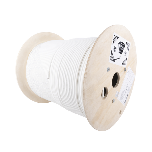 Bobina de Cable Blindado S/FTP de 4 Pares, Cat7, Inmune a Ruido e Interferencias, LSZH (Bajo Humo, Cero Hal�genos), Color Blanco, Bobina de 500 Metros (1640 Pies)