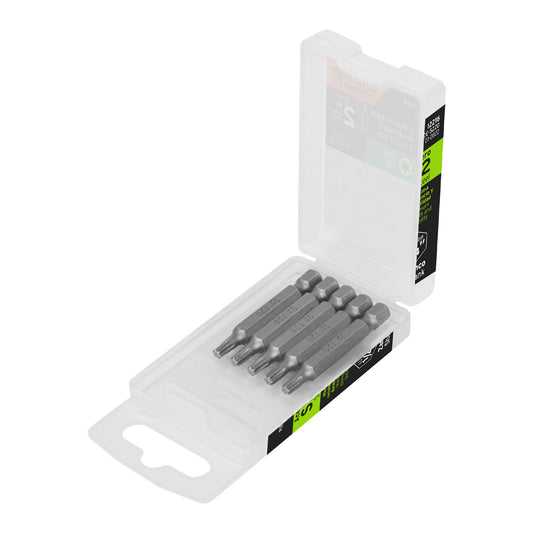 Estuche con 5 puntas torx T20 largo 2', Truper Expert