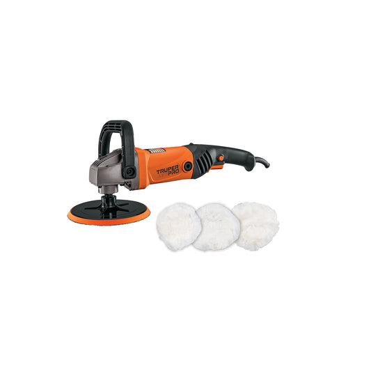 Pulidora velocidad variable 7', 1200W, TRUPER PRO