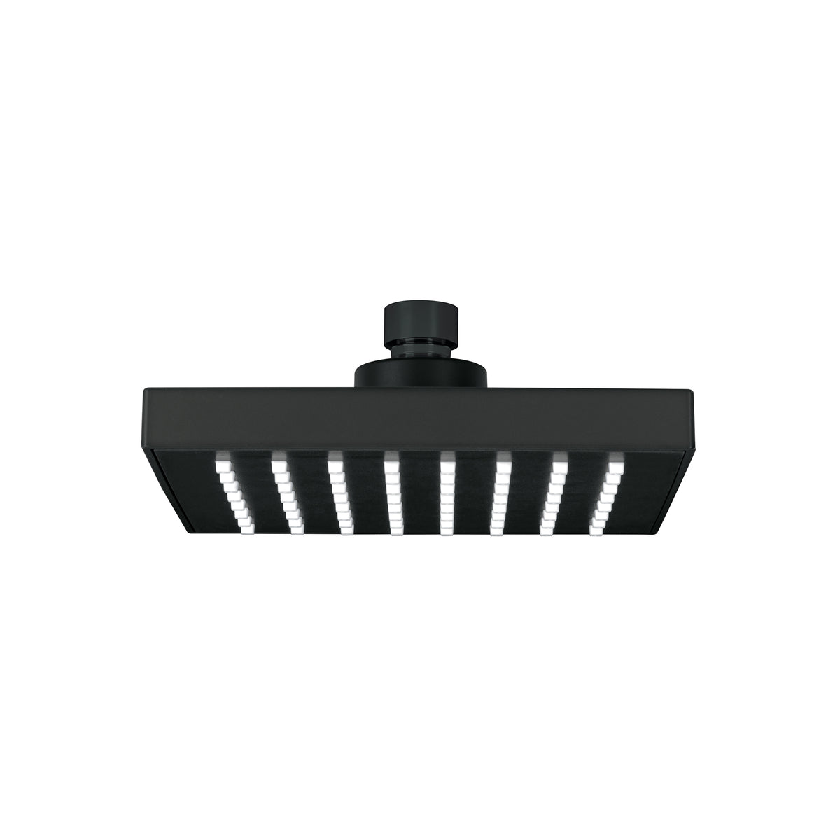 Regadera cuadrada ABS 6' acabado negro mate sin brazo, Foset