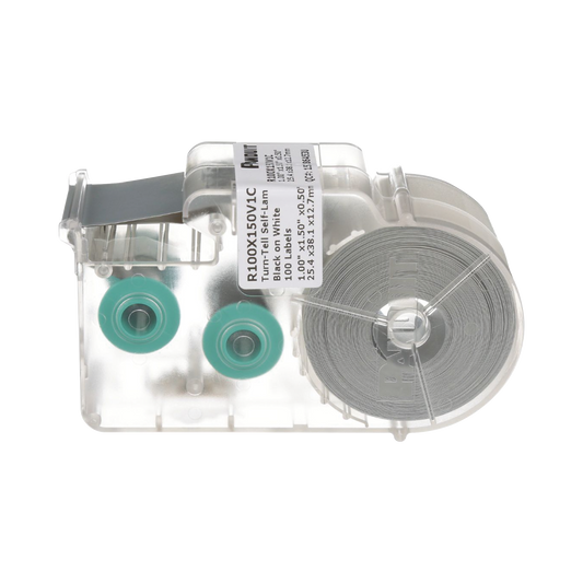 Casete de 100 Etiquetas Autolaminadas Turn-Tell, con Rotaci�n para Mejor Visibilidad, para Cables de Redes de Cobre o Fibra �ptica, de 5.5 a 7.1 mm (0.22 a 0.28 pulgadas) de Di�metro