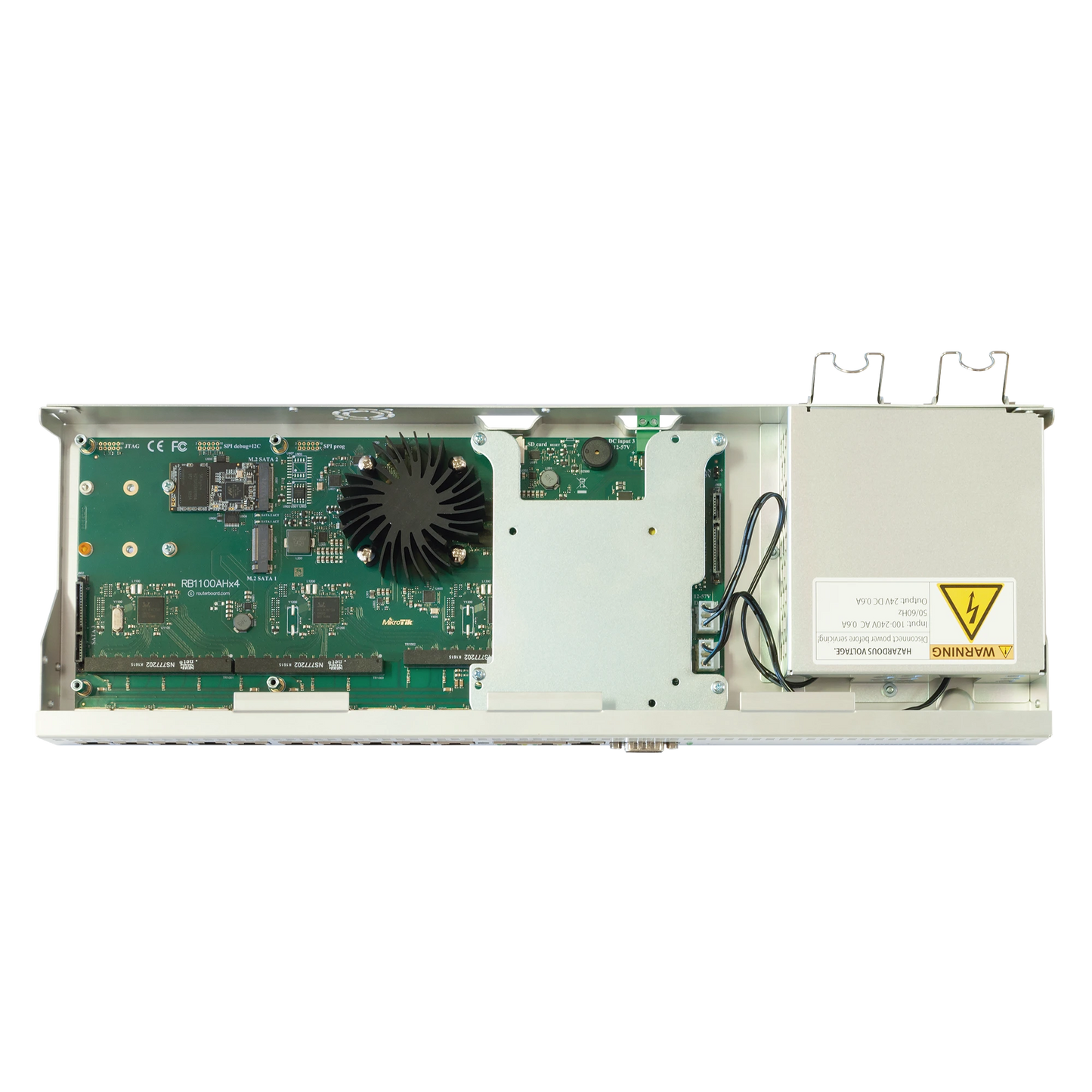 RB1100AHx4 Dude Edition, 13 Puertos Gigabit, Almacenamiento M.2 60GB para Base de Datos Dude