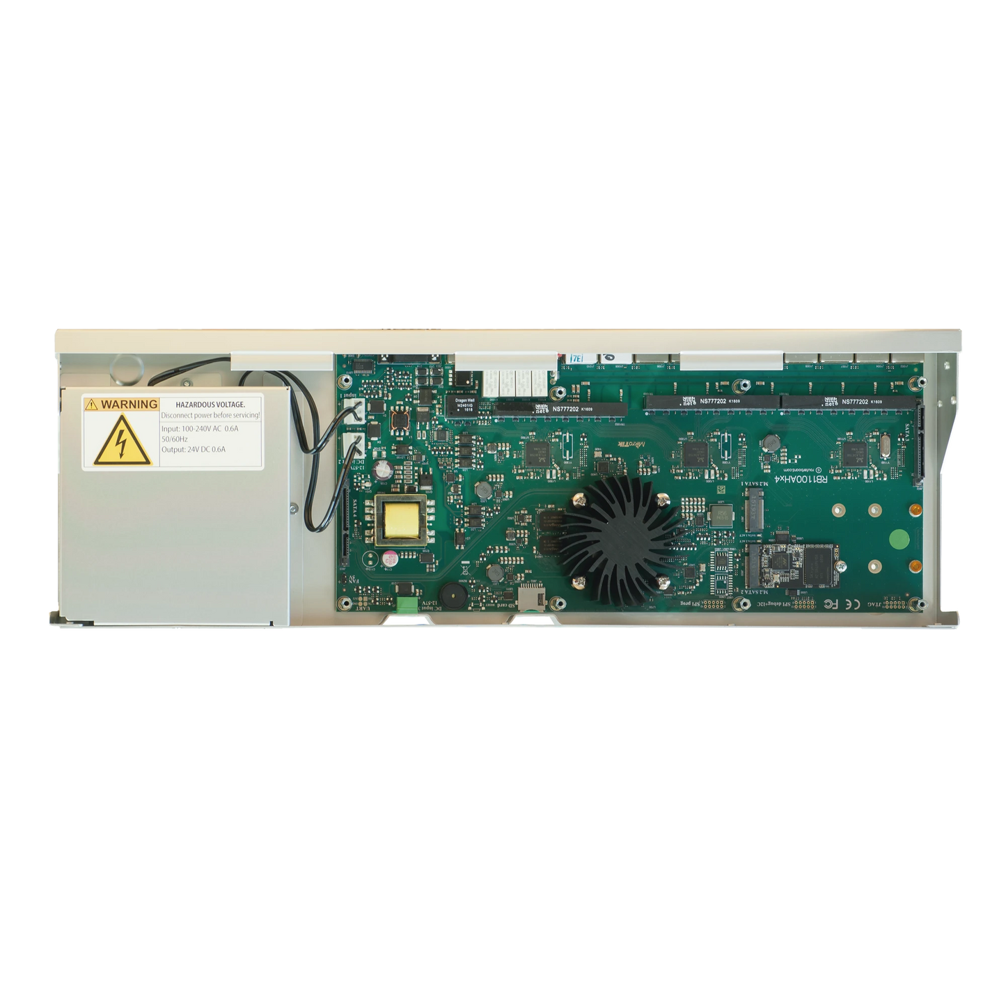 RB1100AHx4 Dude Edition, 13 Puertos Gigabit, Almacenamiento M.2 60GB para Base de Datos Dude