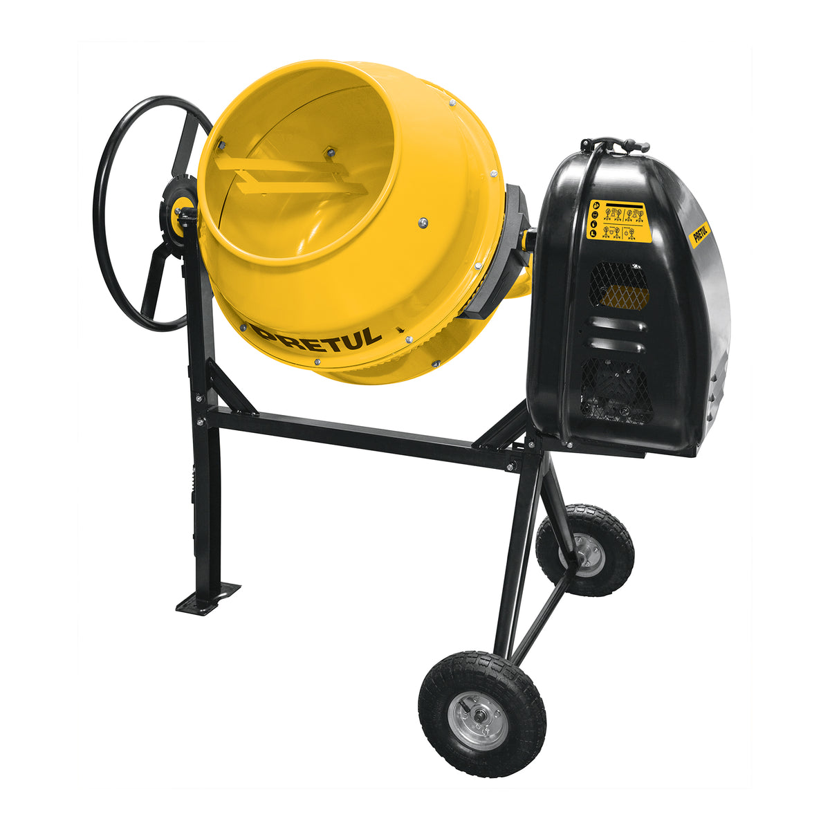 Revolvedora de cemento a gasolina 160 L, 1/2 saco, Pretul