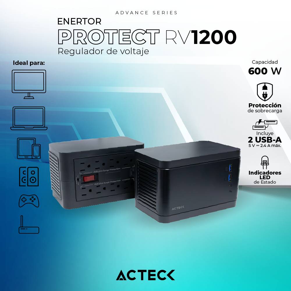 Regulador ACTECK RV1200 - Vista 2