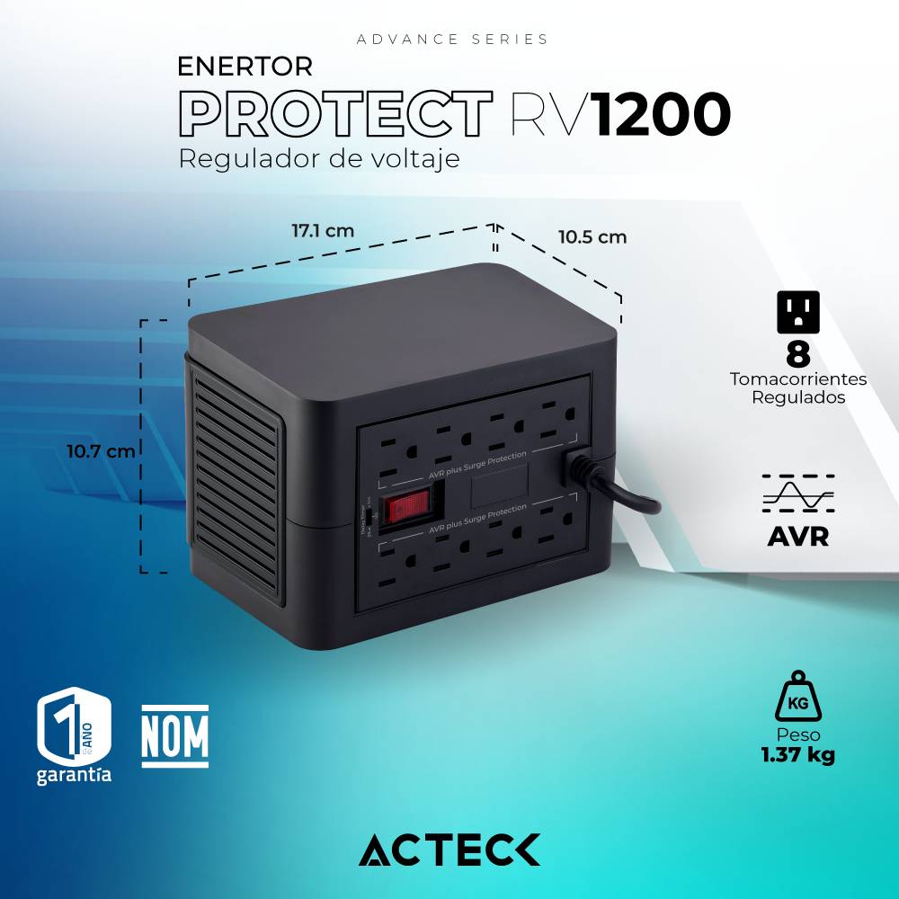 Regulador ACTECK RV1200 - Vista 3