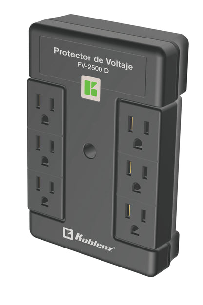 Protector de voltaje, 2500 VA /2000 W, 6 cont KOBLENZ PV-2500 D - Vista 2