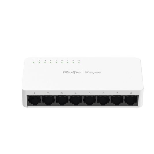 Switch no administrable, Visible en la Topología de la Nube, con 8 puertos Gigabit 1G