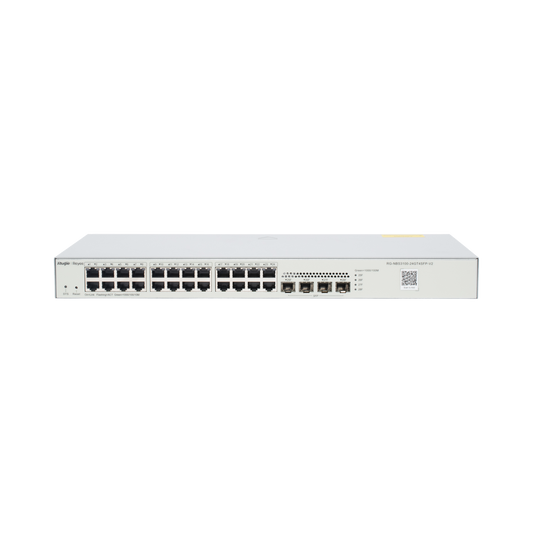 Switch Administrable L2, 24 Puertos Eth 1G, 4 puertos SFP 1G, Administración Remota en la Nube.
