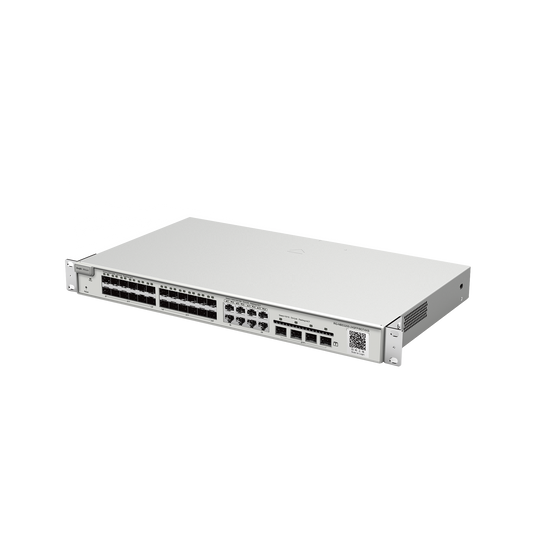 Switch administrable Capa 2+ Plus, 24 puertos SFP con 8 puertos Ethernet Gigabit y 4 SFP+ gestión en la nube
