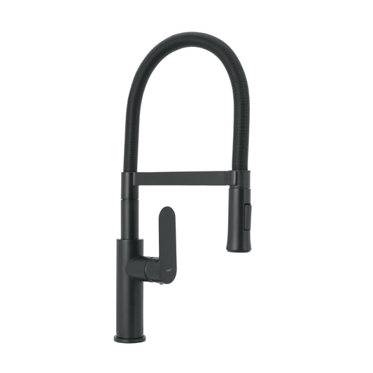 Monomando nariz flexible para fregadero, negro,FOSET RIVIERA