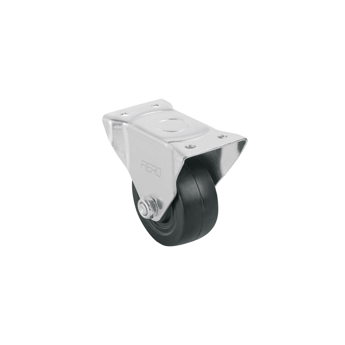 Rodaja hule 3', placa fija con buje, carga 50 kg, FIERO