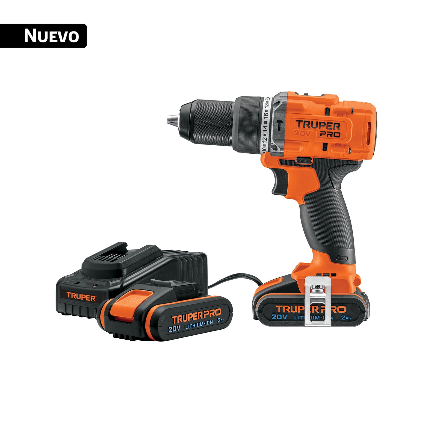 Rotomartillo 1/2', 20V, 2 baterías 2Ah, PRO