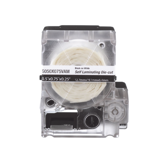 Casete de 200 Etiquetas Autolaminadas de 25.4 x 38.1 mm (1 x 1.5 Pulgadas), para Cables de 3.1 a 7 mm (0.12 a 0.28 Pulgadas) de Di�metro, �rea de Impresi�n Color Blanco
