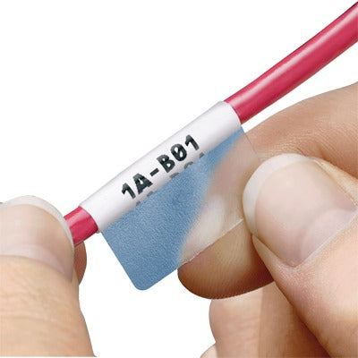 Casete de 200 Etiquetas Autolaminadas de 25.4 x 38.1 mm (1 x 1.5 Pulgadas), para Cables de 4 a 8.1 mm (0.16 a 0.32 Pulgadas) de Di�metro, �rea de Impresi�n Color Blanco