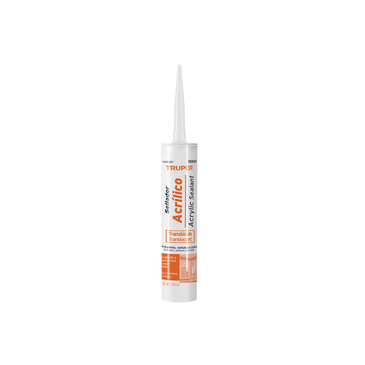 Sellador acrilico de 280 ml, transparente, Truper