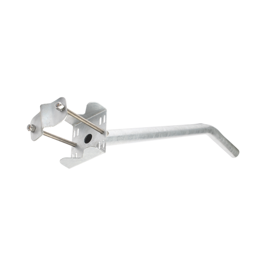 Brazo Galvanizado para Luminaria de 2" Diámetro con Abrazadera para Poste hasta 6" Diámetro.