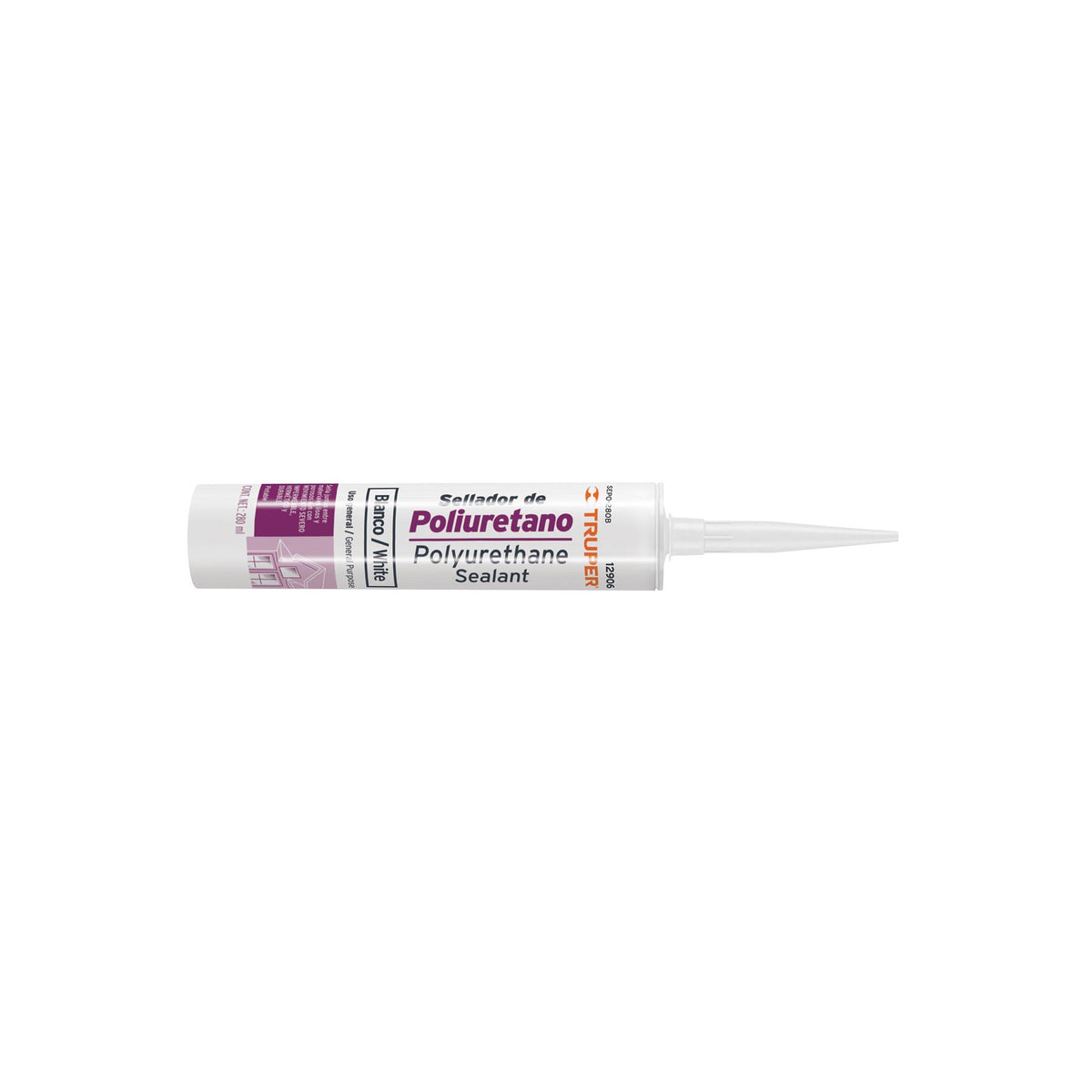 Sellador de poliuretano de 280 ml, blanco, Truper