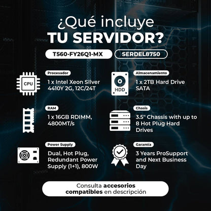Servidores DELL T560-FY26Q1-MX - Vista 5