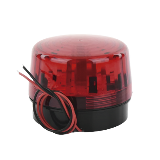 Luz Estroboscópica LED (35) / Patrones de Parpadeo Ajustables / 8 Patrones / Batería de Respaldo / 12-24 Vcc/Vca / Resistente al Clima IP66/IP55