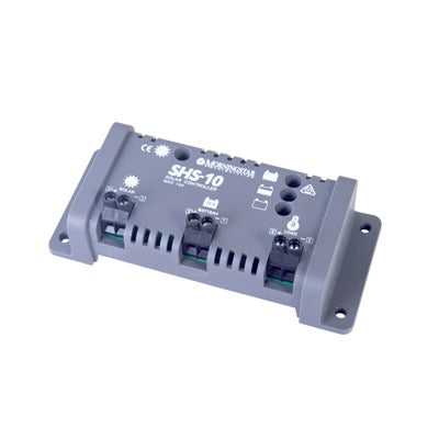 Controlador de Carga Solar PWM 10 A / 12 VCC / Desconexi�n Autom�tica / IP22 / Protecci�n Integral / Bajo Consumo 8 mA