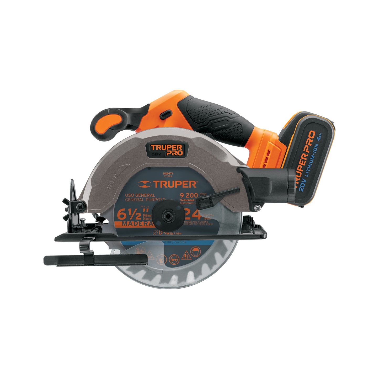Sierra circular 6-1/2', 20V, 1 batería 4Ah, PRO