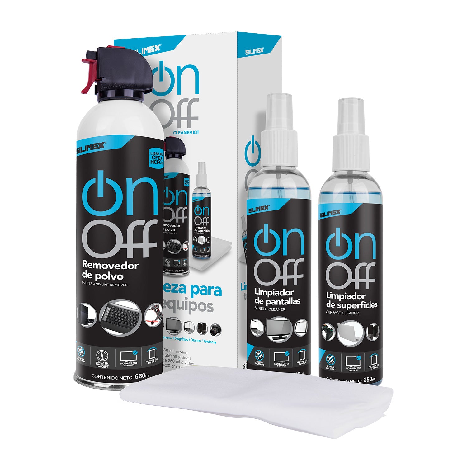 Kit Limpiador SILIMEX On-Off Cleaner Pack - Vista 2