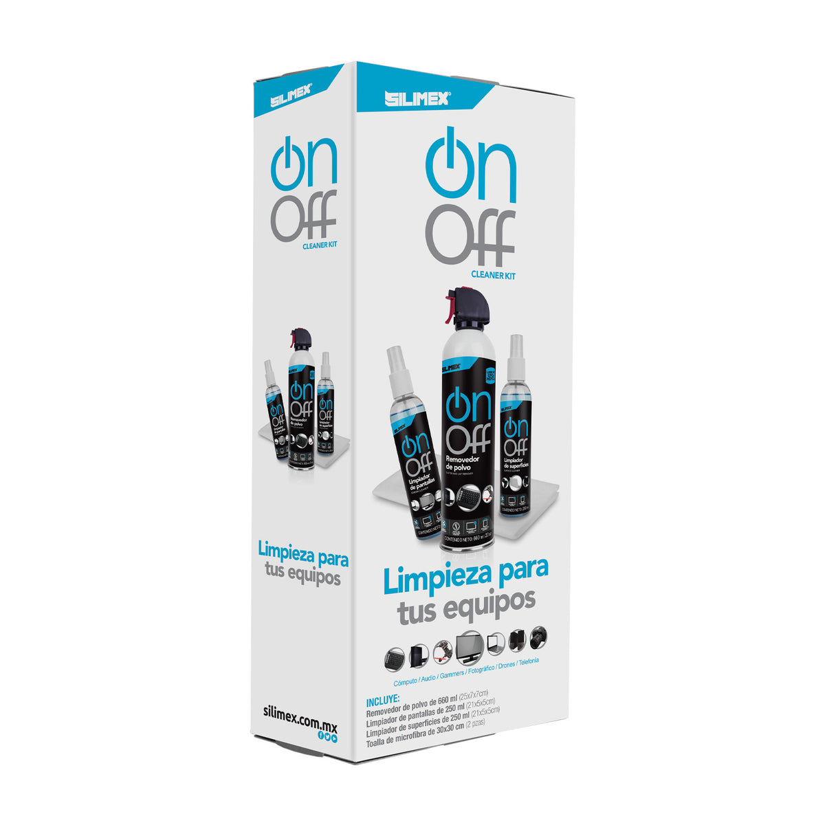 Kit Limpiador SILIMEX On-Off Cleaner Pack - Vista 4