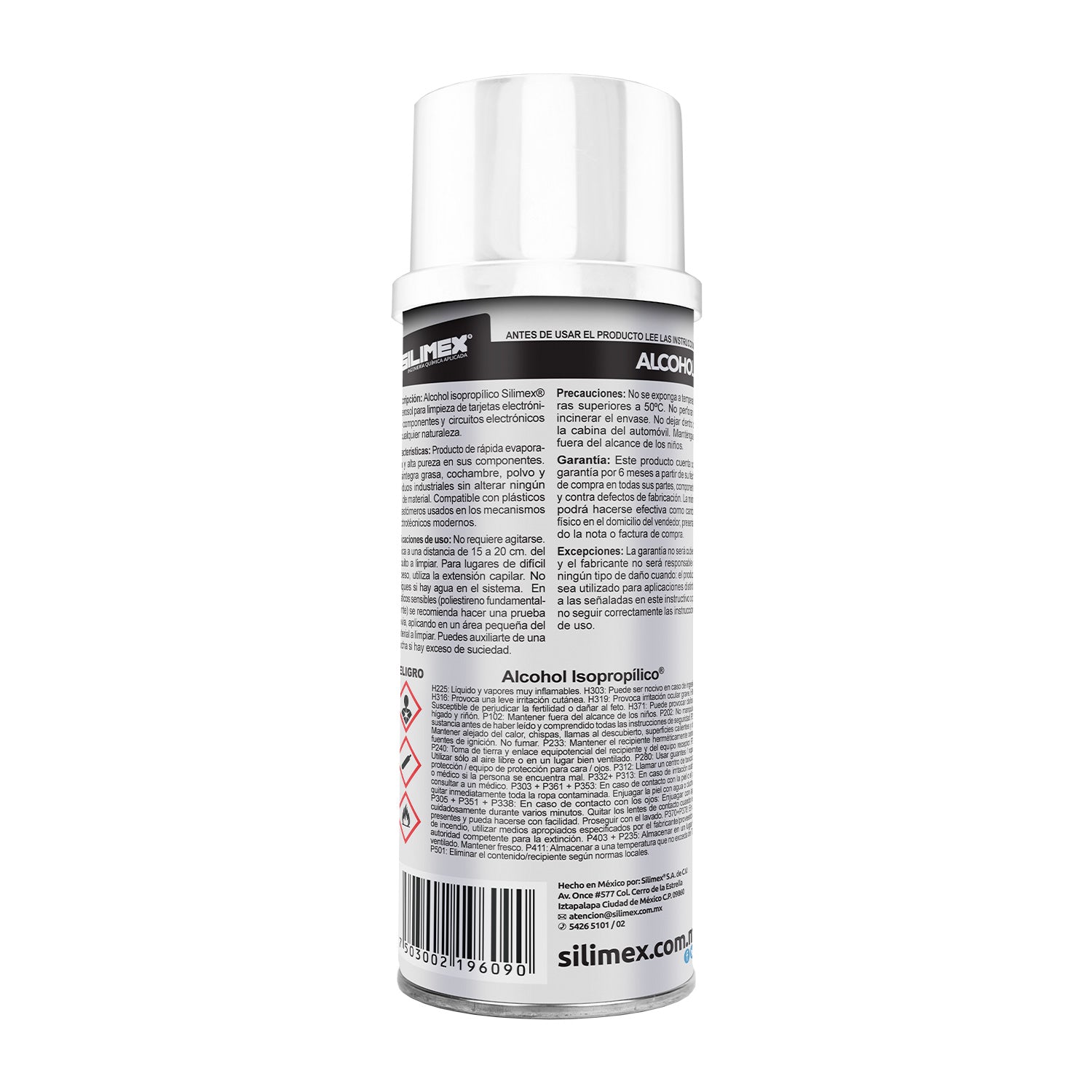 Alcohol Isopropílico SILIMEX Aerosol 250 ml = 280 gr - Vista 3