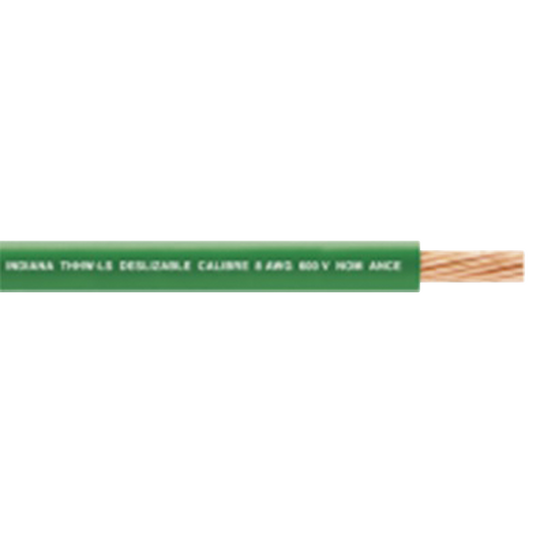 Cable El�ctrico de Cobre Recubierto THW-LS Calibre 14 AWG 19 Hilos Color Verde (100 Metros (328.08 Pies))