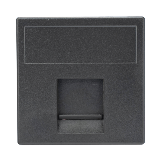 M�dulo Color Grafito con 1 Espacio para Jack Keystone con Guardapolvo para las Cajas de Escritorio Ofiblock y Teleblock / (K76/14)