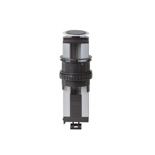 Teleblock Simon K45 para Voz, Datos, Multimedia o Contactos El�ctricos / Capacidad para 4 M�dulos K45 / Apertura Manual con Tapa Abatible / Instalaci�n en Mobiliario de Oficina o Comercial / (KTL204CY)