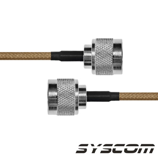 Jumper de Cable Coaxial de 60 cm (23.62 Pulgadas), con Conectores N Macho Ambos Extremos