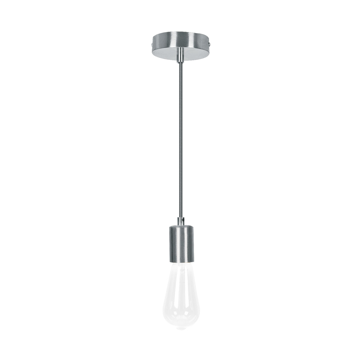 Socket colgante metálico, satín, VOLTECK
