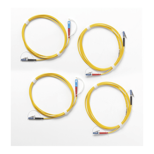 Kit de Cables de Referencia de Comprobaci�n Monomodo CertiFiber Pro, Para Fibras con Conectores LC (2 SC/LC Met�lico, 2 LC/LC Met�lico), de 2 Metros (6.56 Pies)