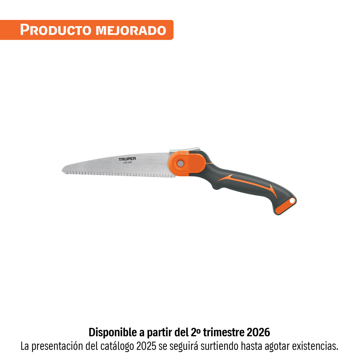 Serrucho plegable 7' hoja recta 11 DPP mango plástico,Truper