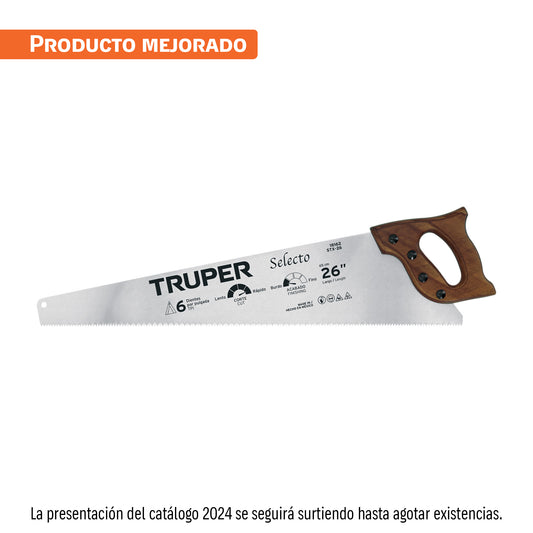 Serrucho 26' Selecto, 6 DPP, Truper