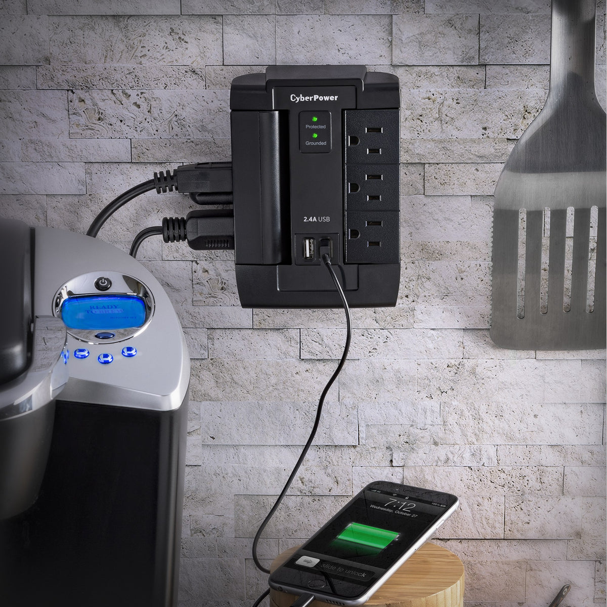 Supresor de Picos de Pared  CyberPower P600WSURC1 - Vista 6