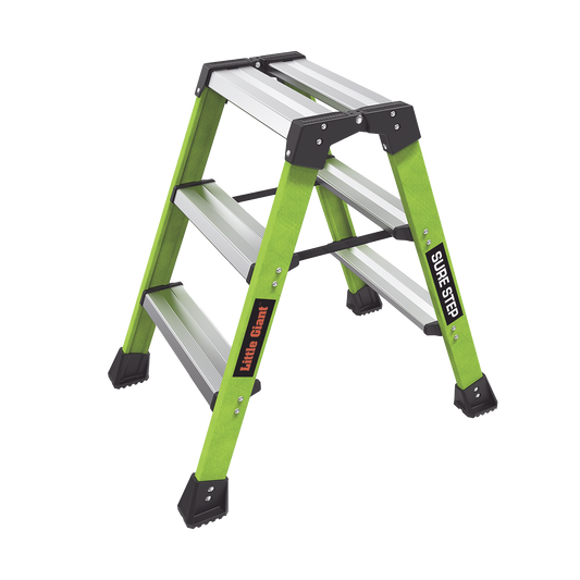 Escalera Plegable 2 Peldaños de Fibra de Vidrio / Tamaño 66 cm ( 2' 2").