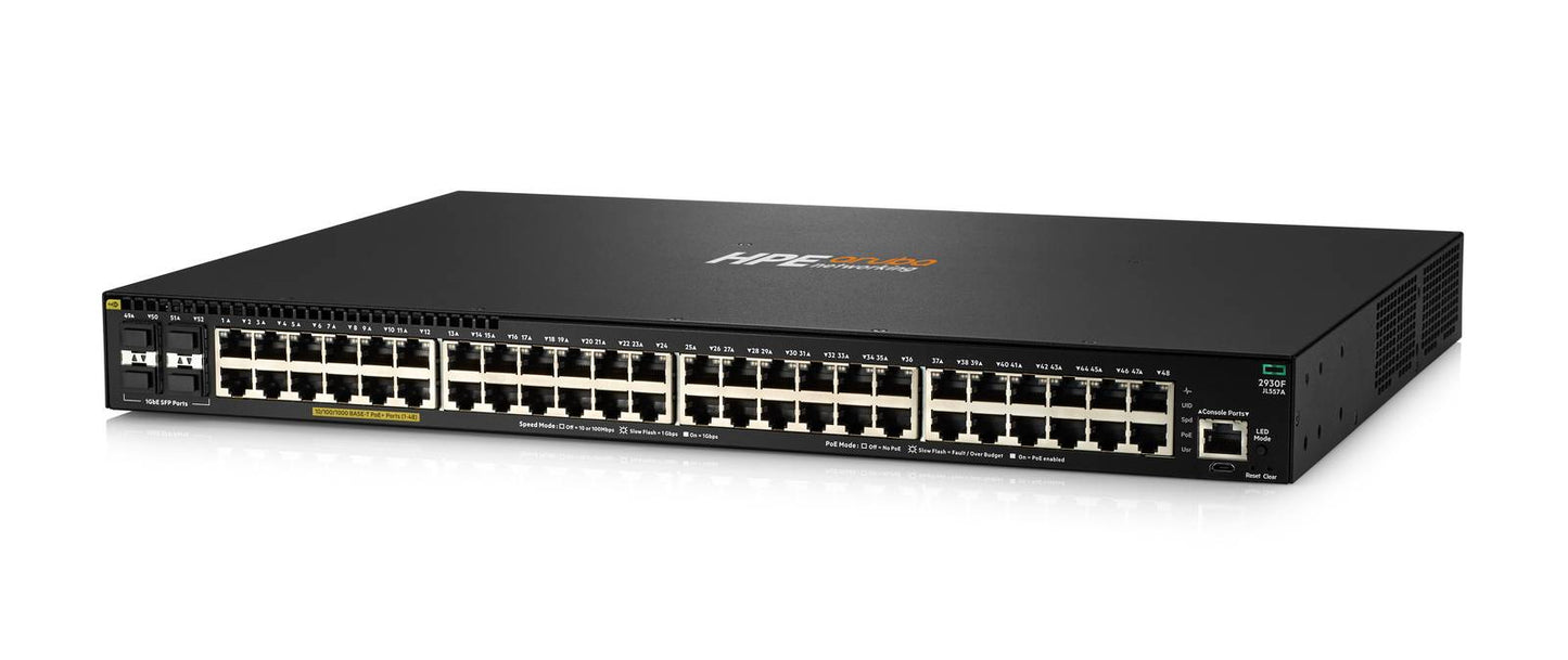 Switch 2930F 48GPoE+4SFP 740W Swch Hewlett Packard Enterprise HPE Aruba 2930F - Vista 2