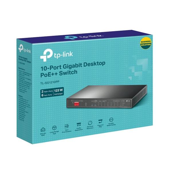 Conmutador  TP-LINK TL-SG1210PP - Vista 2