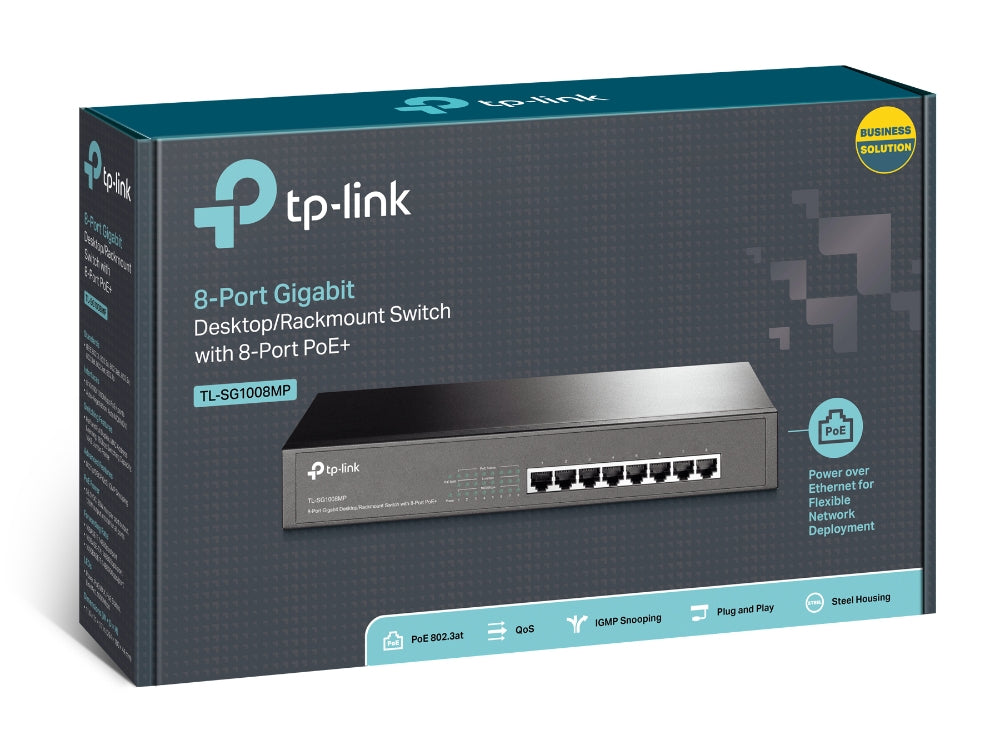 SWITCH POE ADMINISTRABLE TP-LINK TL-SG1008MP - Vista 4
