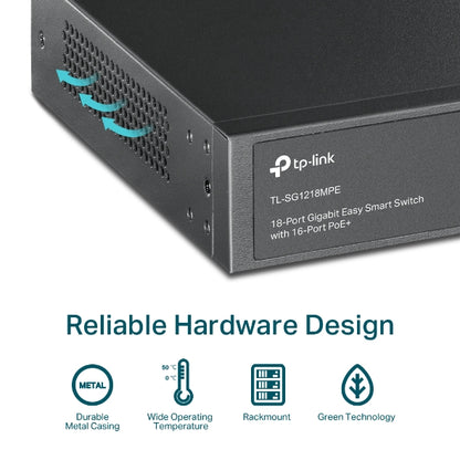 Switch TP-LINK TL-SG1218MPE - Vista 4