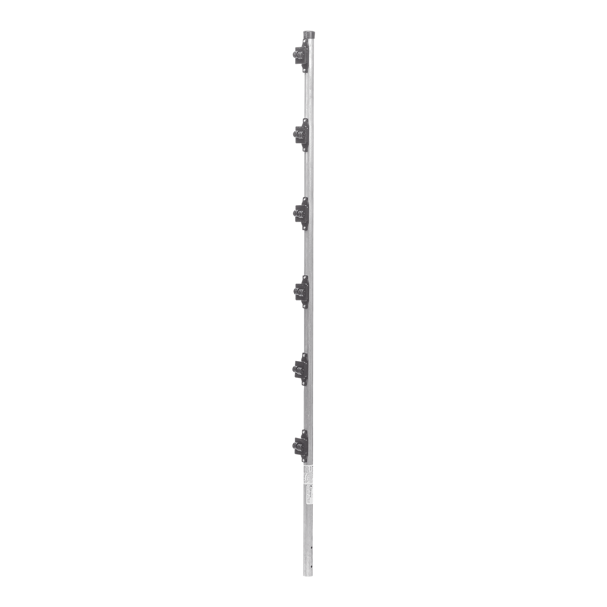 Poste con 6 Aisladores de PASO  para Cerca Electrificada. Tubo Galva. de 1.4m, cal. 18 de 1" Diam. (Sin pintar).