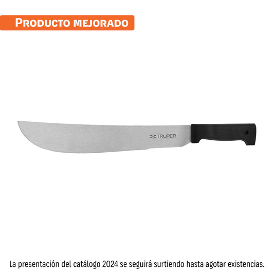 Machete estándar 14' cacha negra inyectada, Truper