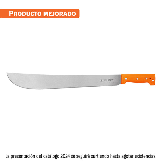 Machete estándar 18' cacha naranja remachada, Truper