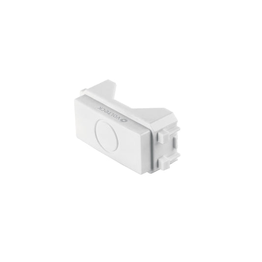 Módulo (tapón) ciego, línea Italiana, color blanco, Volteck