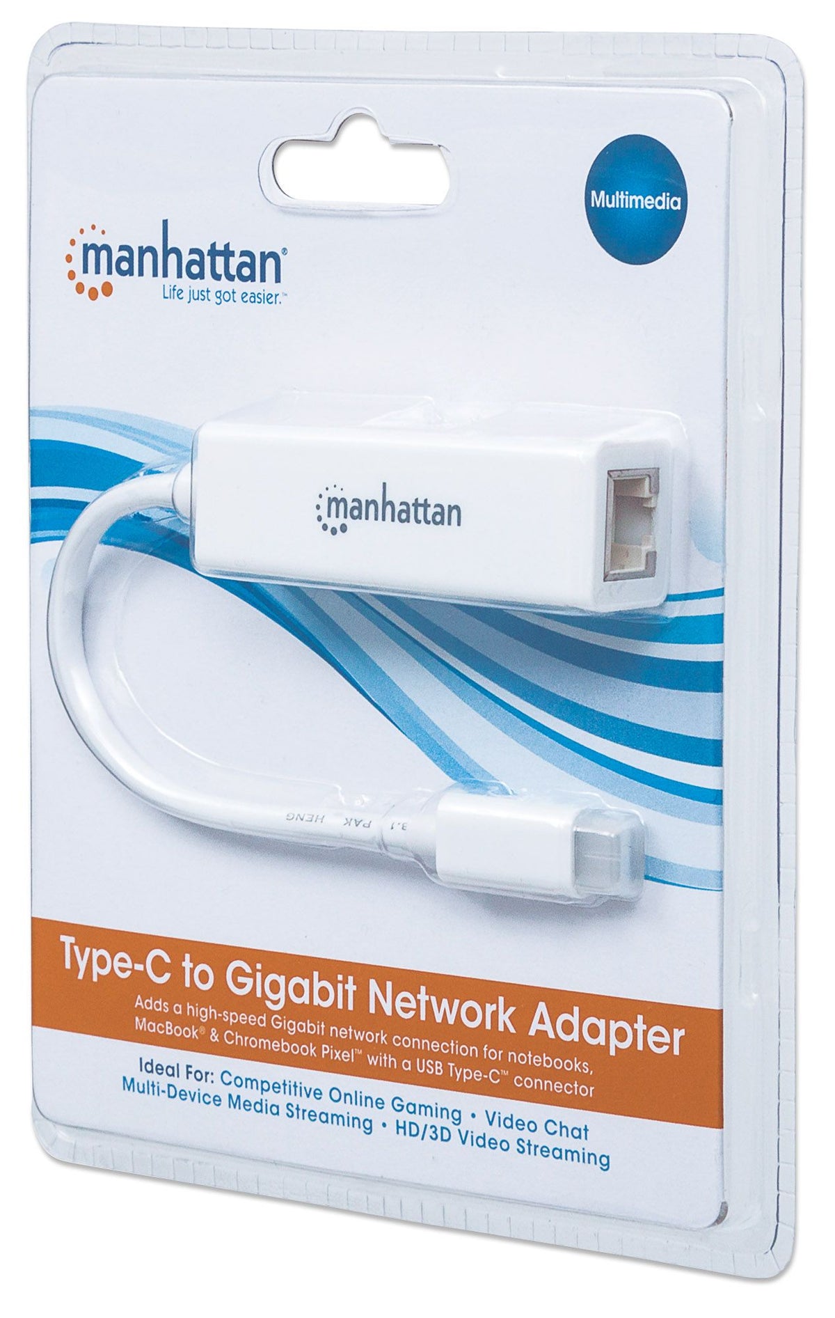 Adaptador USB Tipo C a Red MANHATTAN 507585 - Vista 3